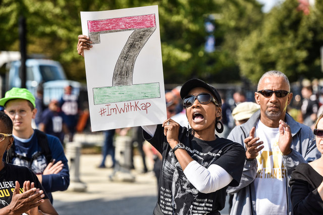 Photos: Protesters Kneeled Outside Bears' Home Opener In Support Of ...